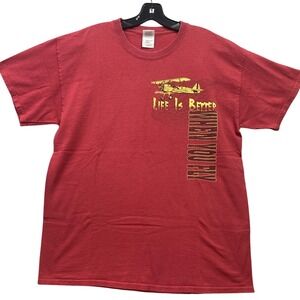 Aviation Shirt Mens Large Flying Airplane Spell Out‎ Everyday Streetwear